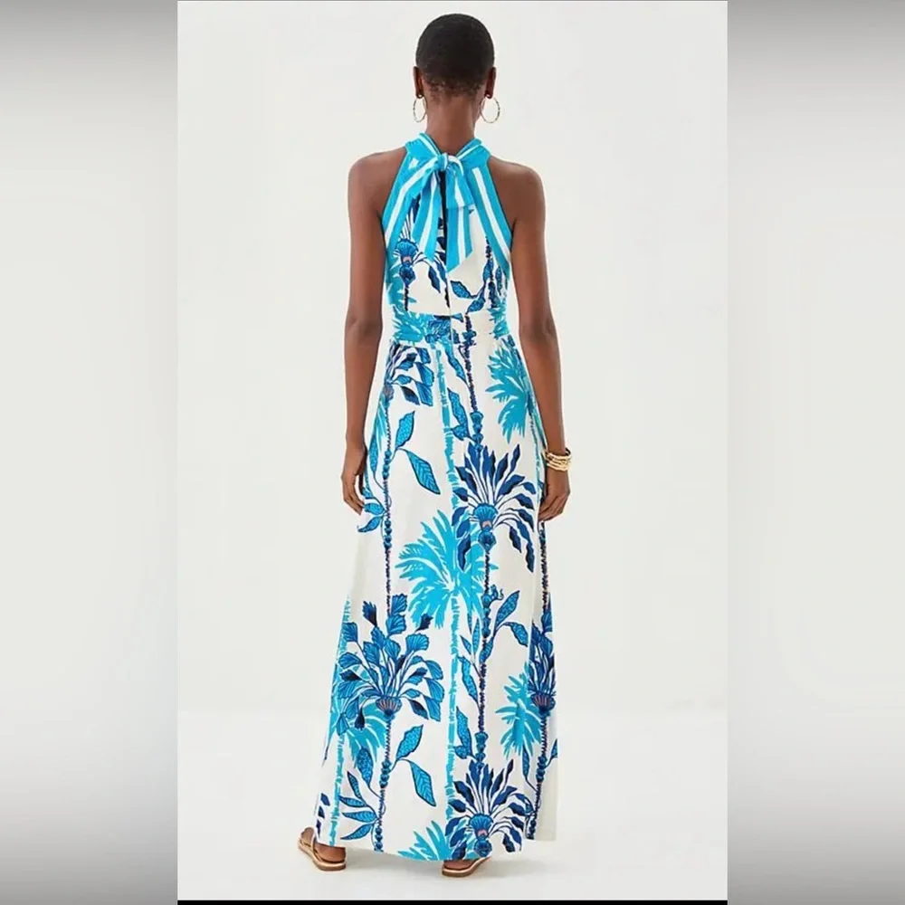 Lily Pulitzer Devena Halter Maxi Dress Size 16 NWT - Picture 2 of 15